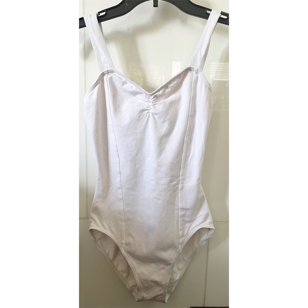 Capezio White Cotton Princess Cut Leotard Medium